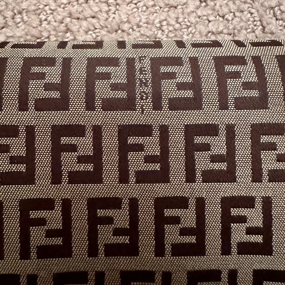 FENDI Zucchino Canvas Pink Leather Bifold Long Wallet great for Spring! - Picture 10 of 16